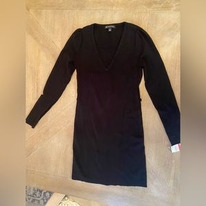 INC XS Black Sweater Dress NWT